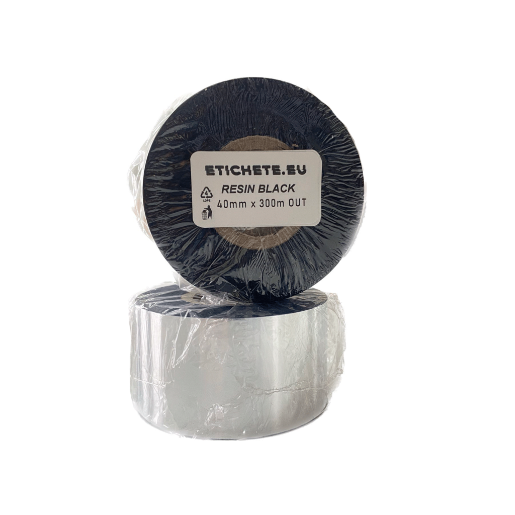 Ribbon Resin 40x300 (черный) высококачественный материал для термо-трансферной печати | Etichete.eu