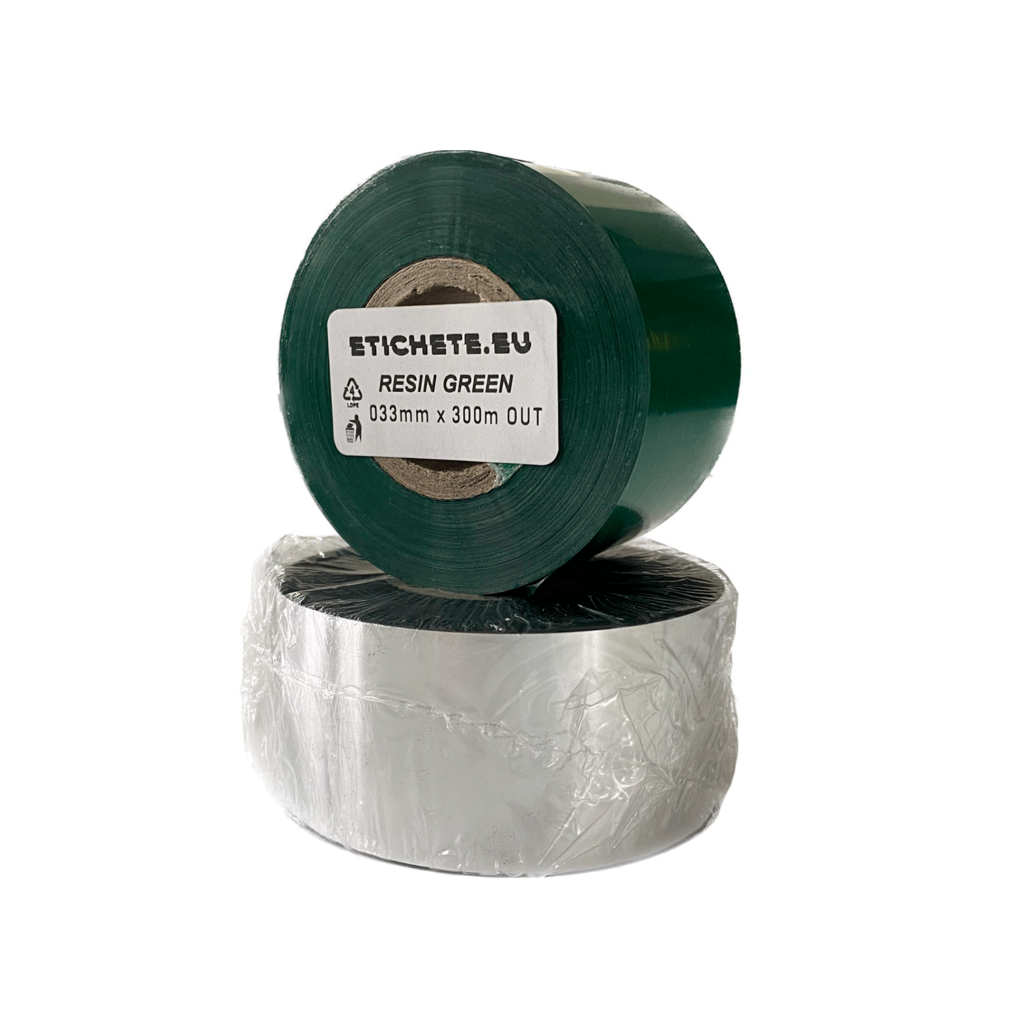 Профессиональная печать с риббонами Resn 33x300 (зеленого цвета) для Вашего бизнеса | Etichete.eu