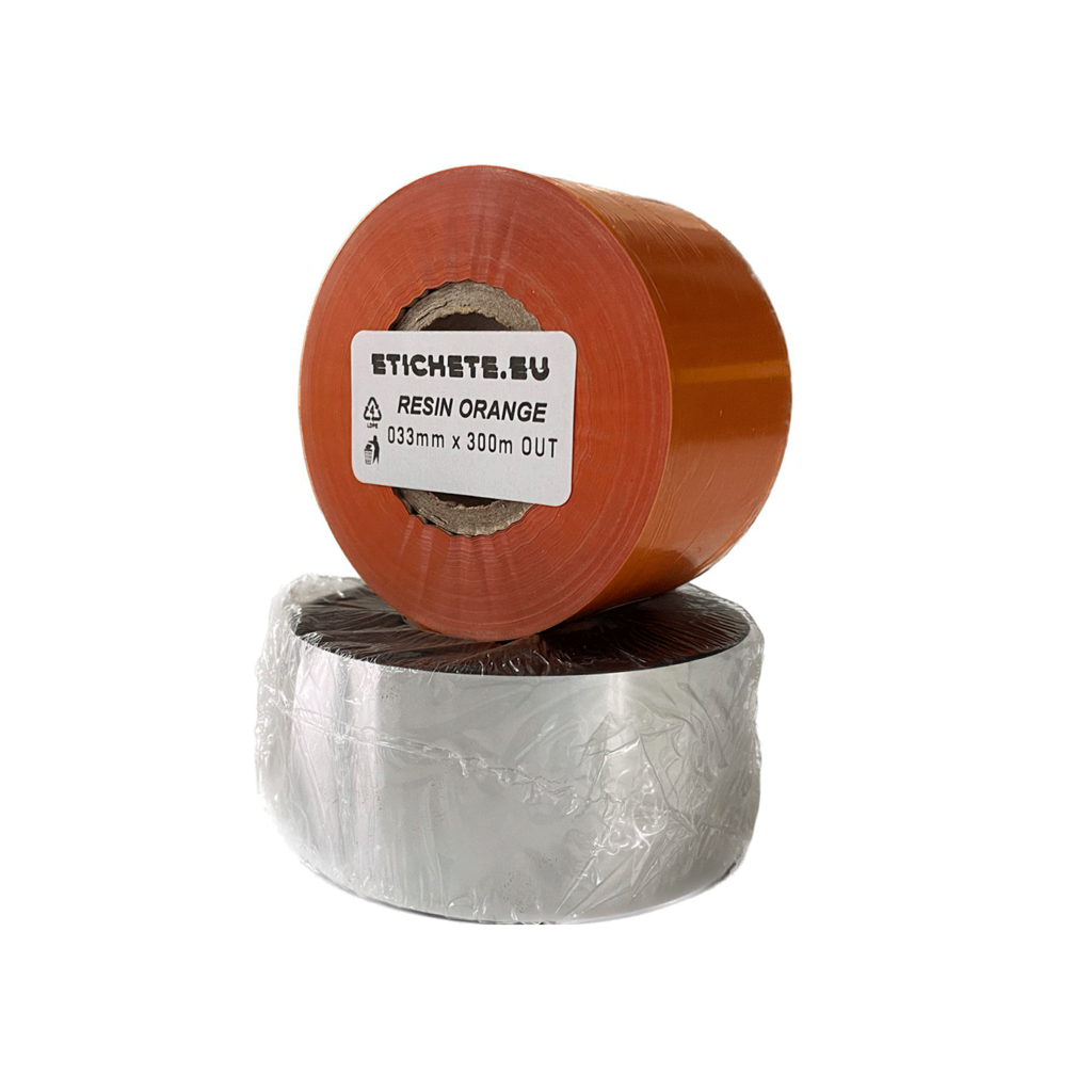 Превосходный результат печати с риббонами Resin 33x300 (оранжевого цвета) в Молдове | Etichete.eu