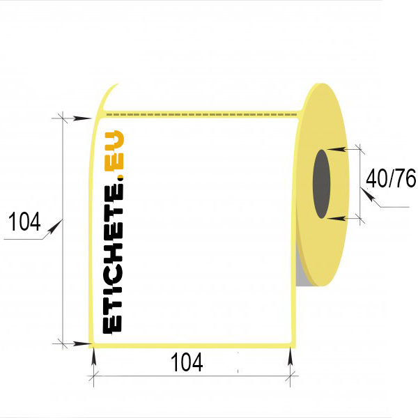 Этикетка термо 104мм Х 104мм с перфорацией, Кишинев | Etichete.eu