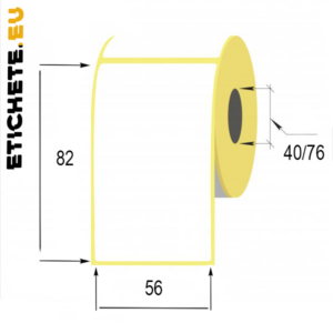 Легкоснимаемая термоэтикетка 56x82мм с спец клеем для мебельных производств или стекла | Etichete.eu